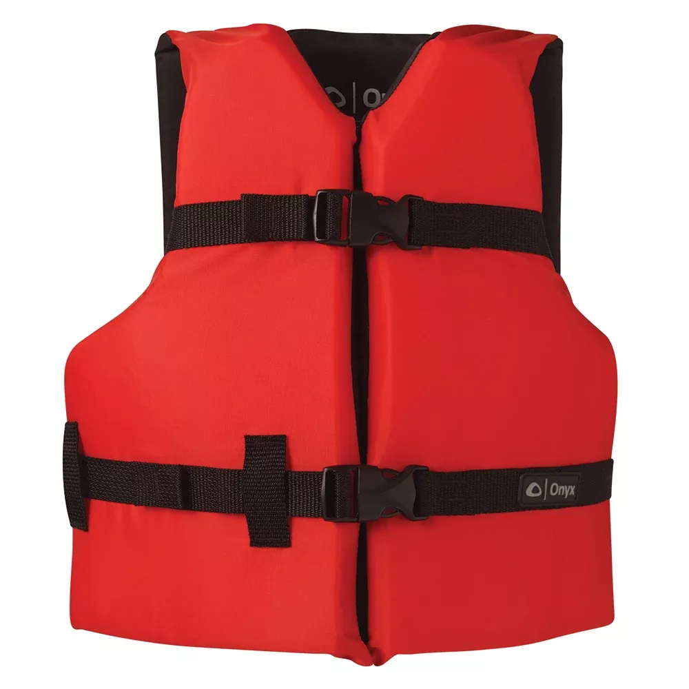 onyx-nylon-general-purpose-life-jacket-youth-50-90lbs-red Onyx Nylon General Purpose Life Jacket - Youth 50-90lbs - Red