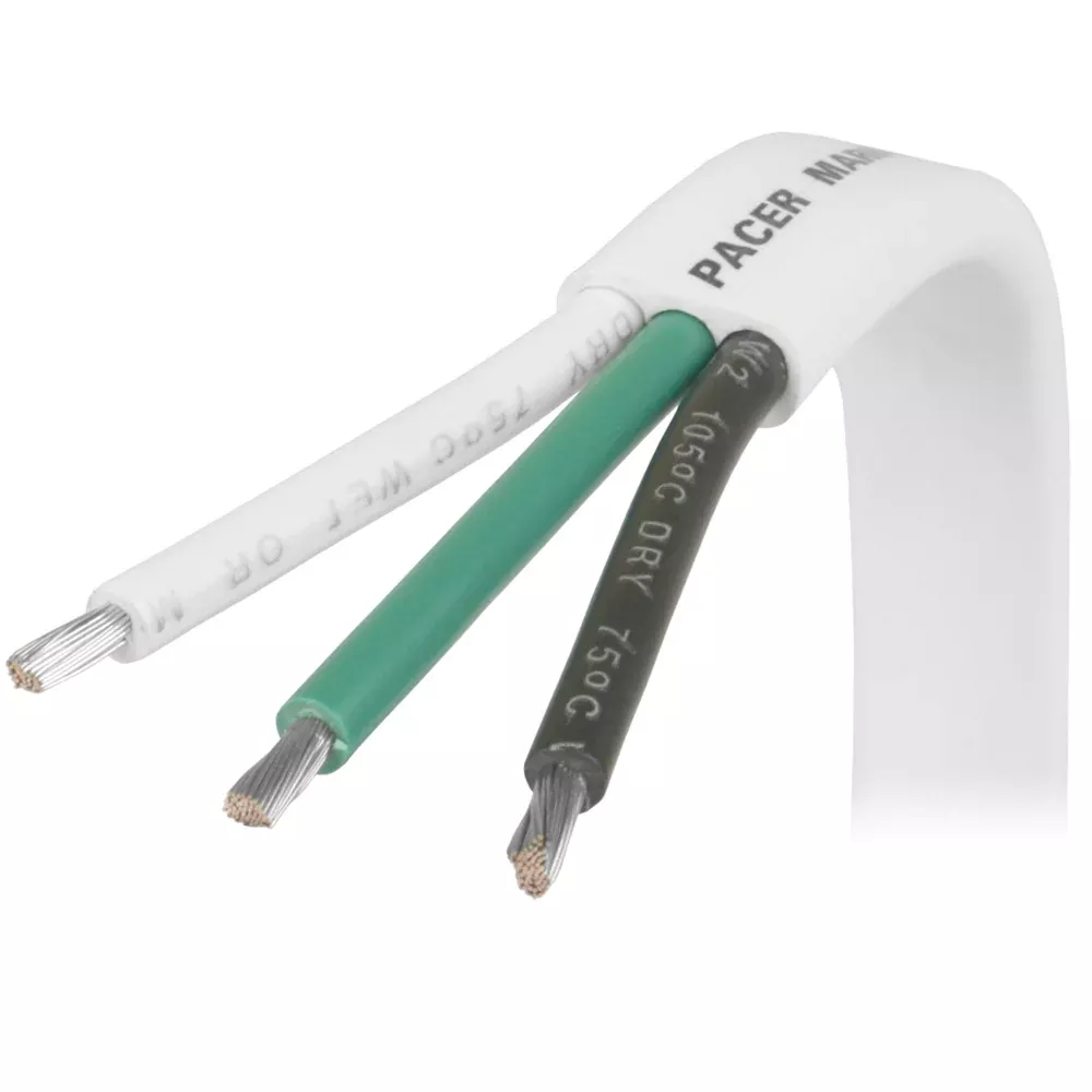 pacer-10-3-awg-triplex-cable-black-green-white-100-39 Pacer 10/3 AWG Triplex Cable - Black/Green/White - 100'