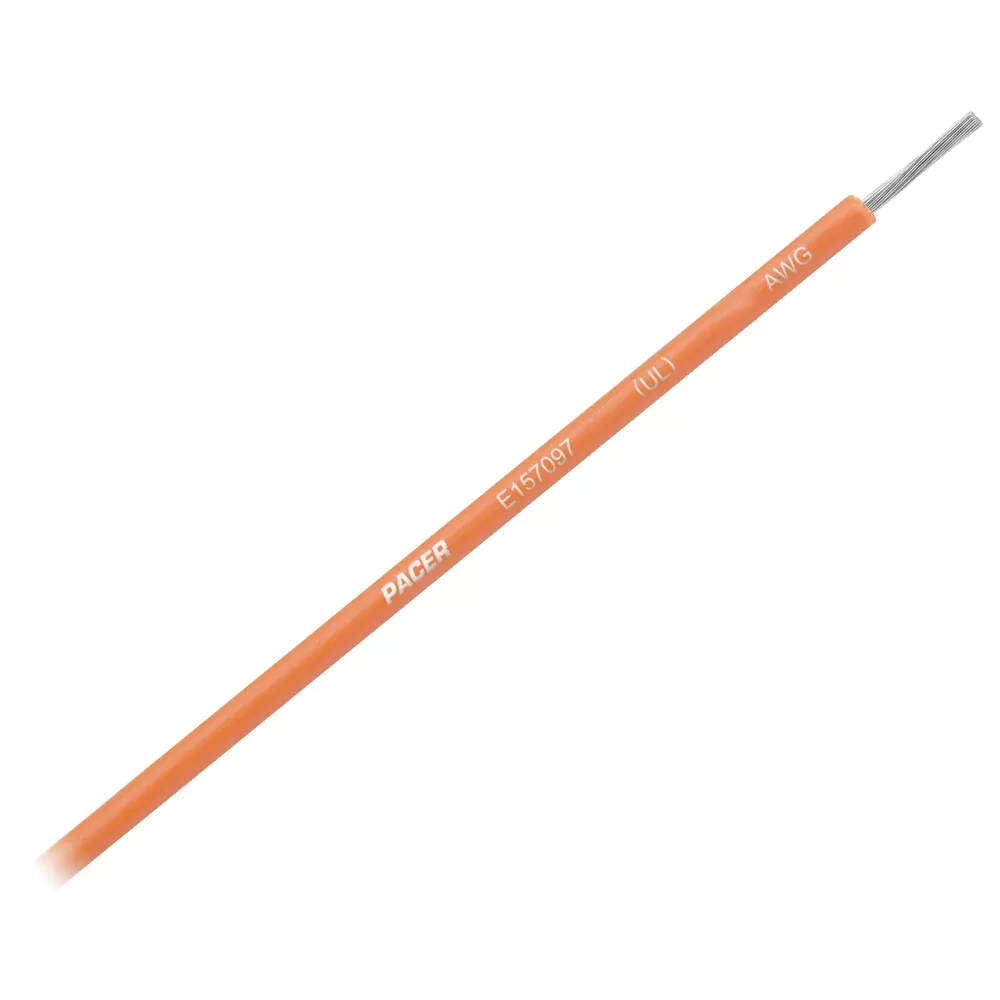 Pacer Orange 16 AWG Primary Wire - 25'