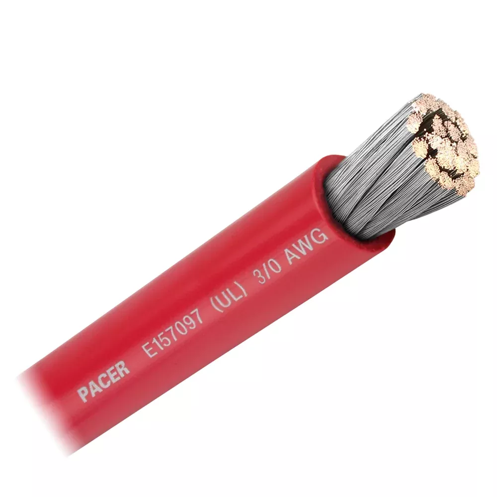 pacer-red-3-0-awg-battery-cable-sold-by-foot Pacer Red 3/0 AWG Battery Cable - Sold By The Foot