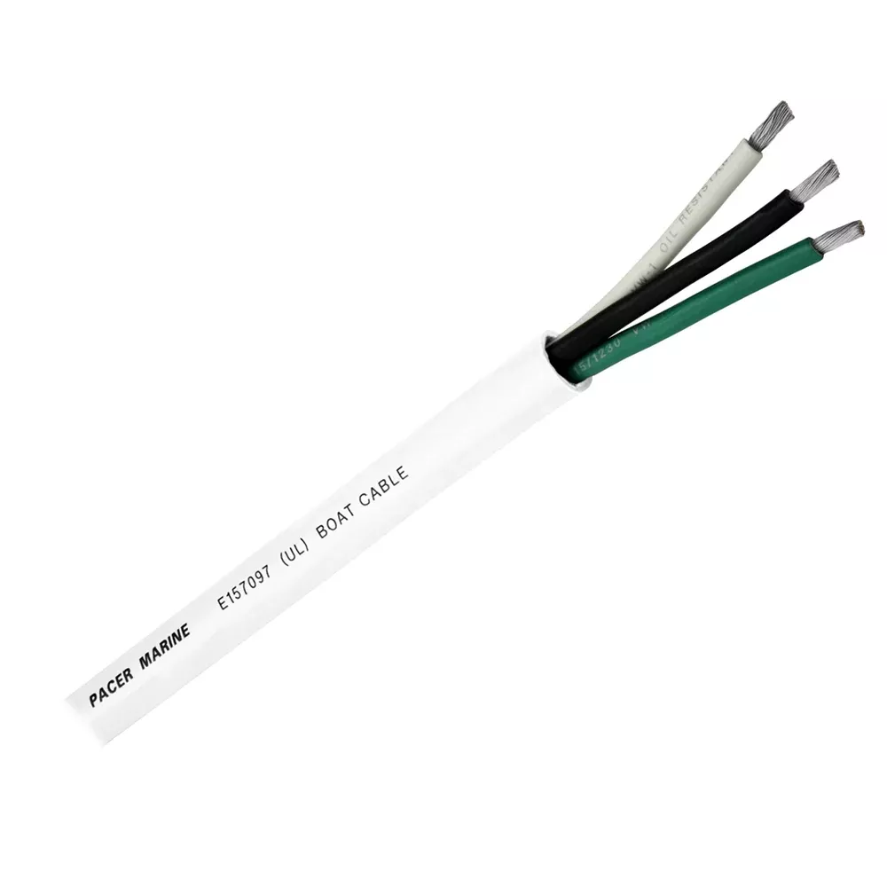 pacer-round-3-conductor-cable-100-39-10-3-awg-black-green-amp-white Pacer Round 3 Conductor Cable - 100' - 10/3 AWG - Black, Green & White
