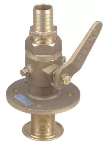 Perko 0835006PLB 1"Bronze Seacock w/Straight Tail Piece