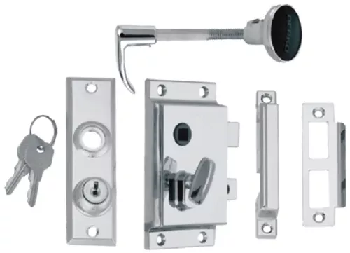 Perko 0919DP0CHR Rim Lock St w/Blt-Flush Strik