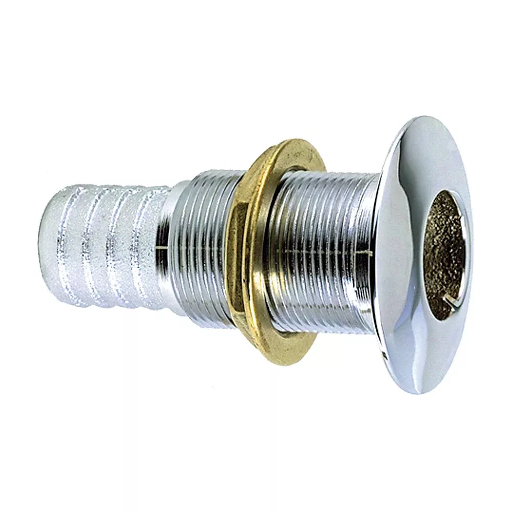 Perko 5/8" Thru-Hull Fitting f/ Hose Chrome Plated Bronze MADE IN THE