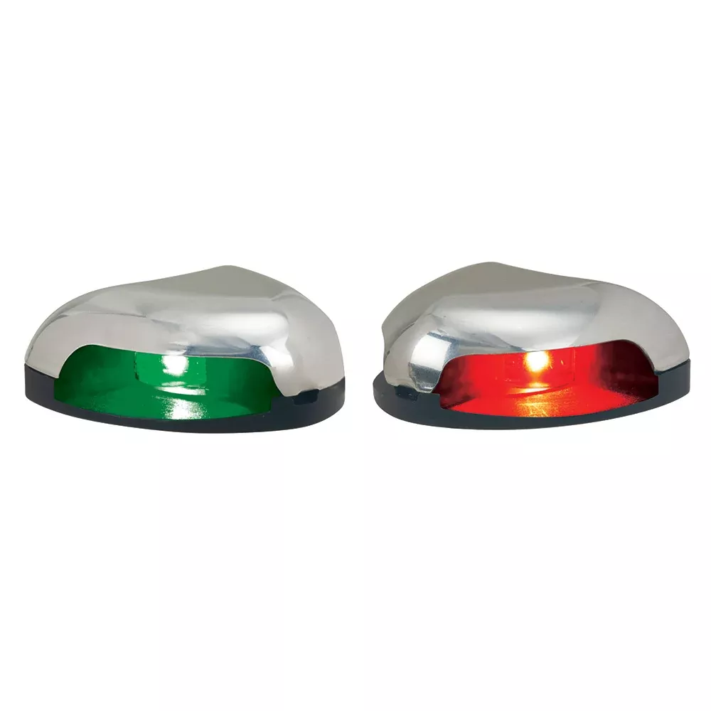 perko-red-green-horizontal-mount-side-light-pair-stainless-steel Perko Red/Green Horizontal Mount Side Light - Pair - Stainless Steel