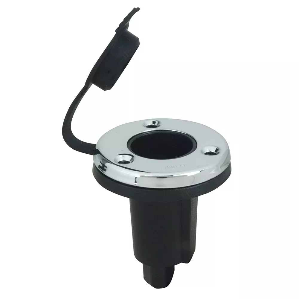 perko-spare-round-plug-in-base-3-pin-chrome-black Perko Spare Round Plug-In Base - 3-Pin - Chrome/Black