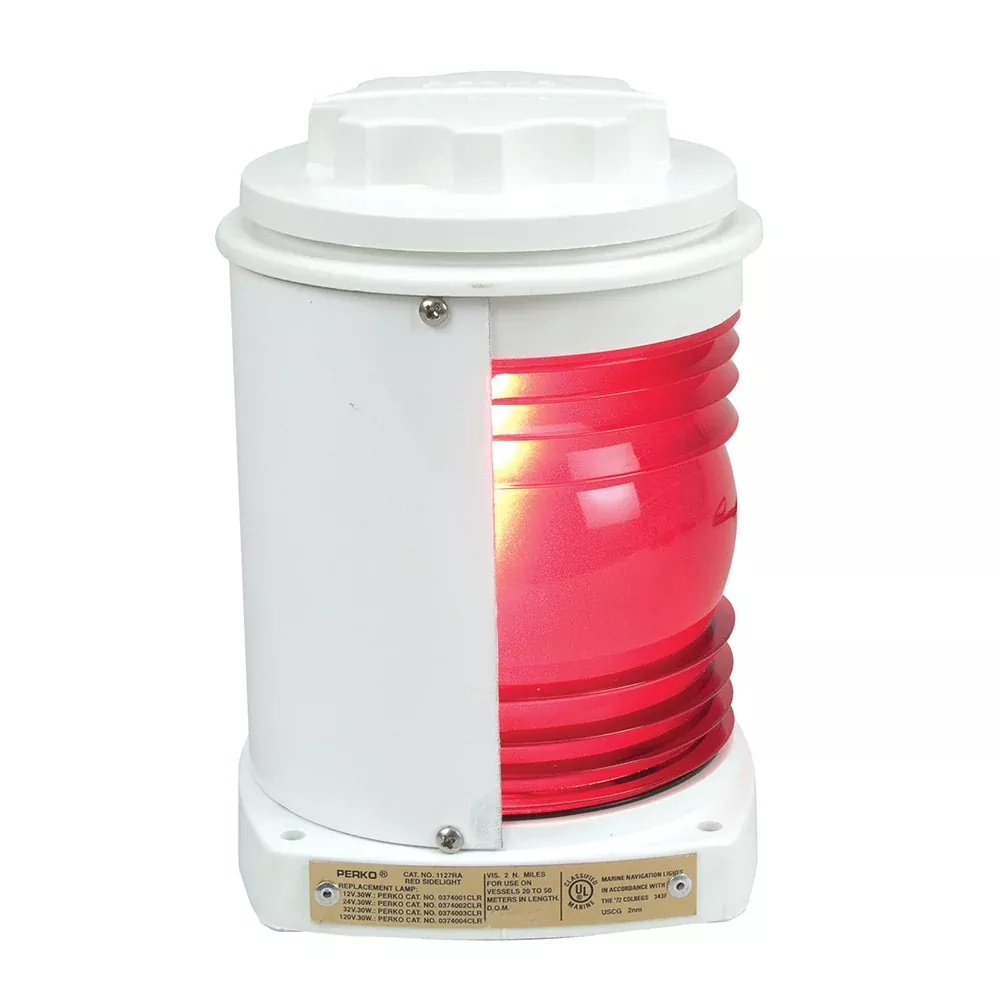 perko-white-plastic-red-side-light Perko White Plastic Red Side Light