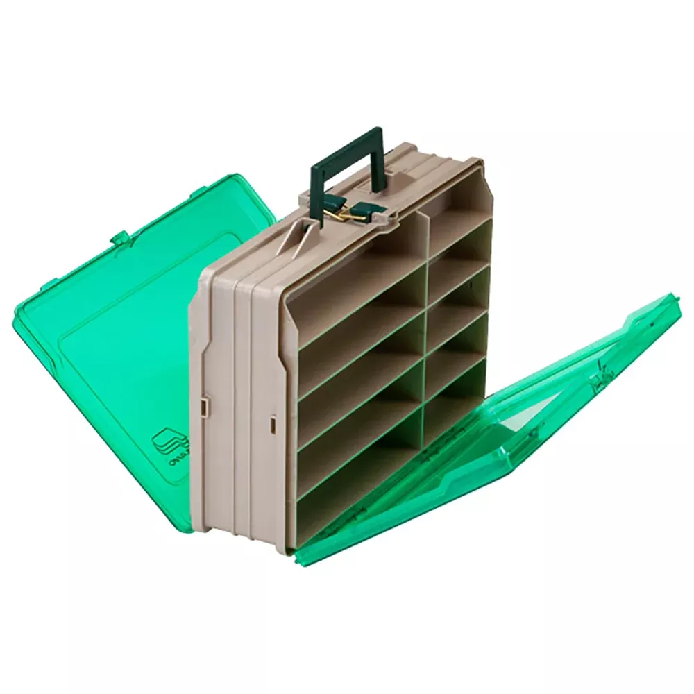 plano-double-sided-19-compartment-satchel-sandstone-amp-green Plano Double-Sided 19-Compartment Satchel - Sandstone & Green