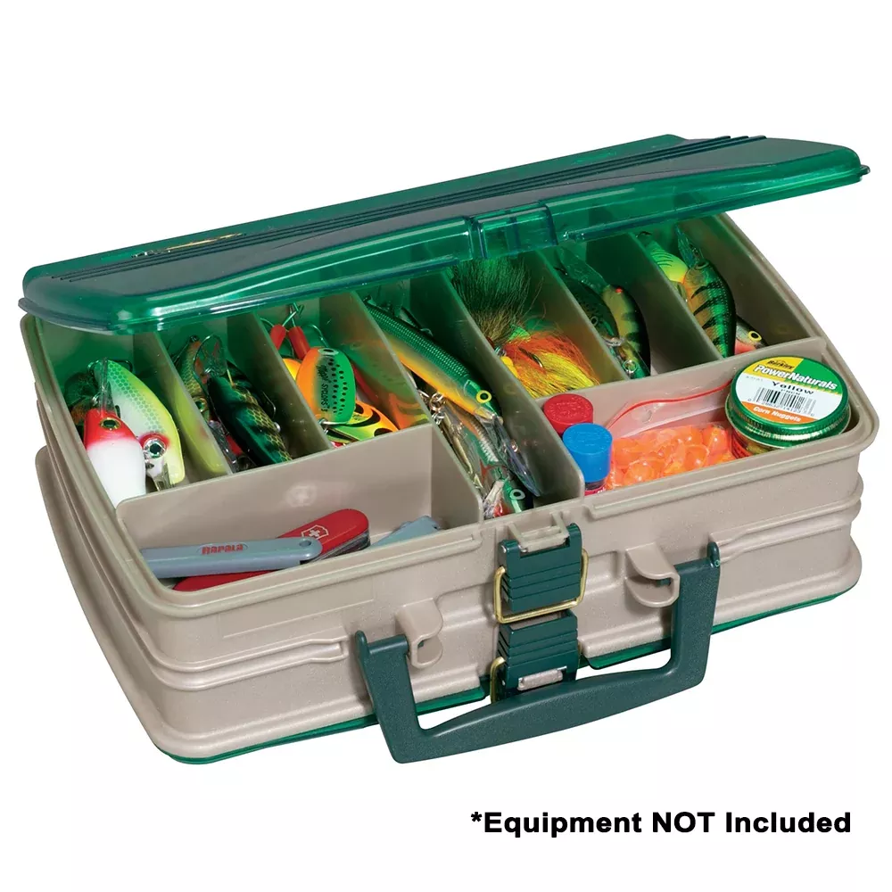 plano-double-sided-20-compartment-satchel-sandstone-green Plano Double-Sided 20-Compartment Satchel - Sandstone/Green