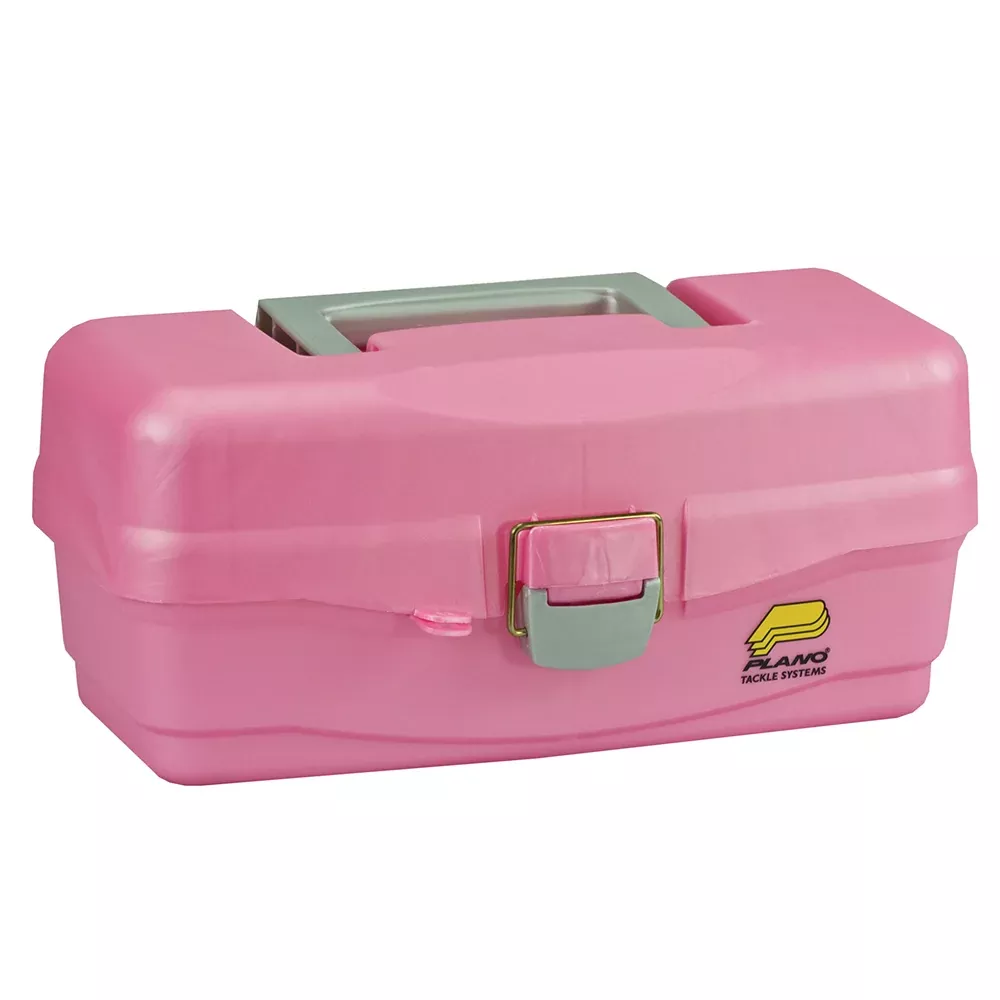 plano-youth-tackle-box-w-lift-out-tray-pink Plano Youth Tackle Box w/Lift Out Tray - Pink