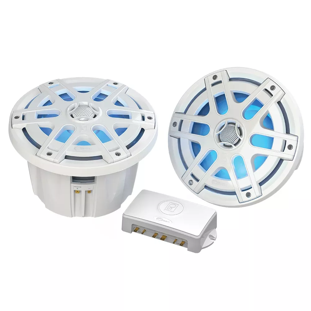 poly-planar-ma-oc8-8-quot-round-waterproof-blue-led-lit-speaker-white Poly-Planar MA-OC8 8" Round Waterproof Blue LED Lit Speaker - White