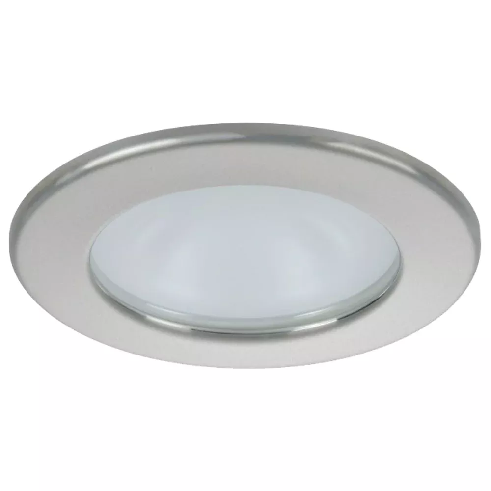Quick Kai XP Downlight LED - 4W, IP66, Spring Mounted - Round Satin Bezel, Round Warm White Light