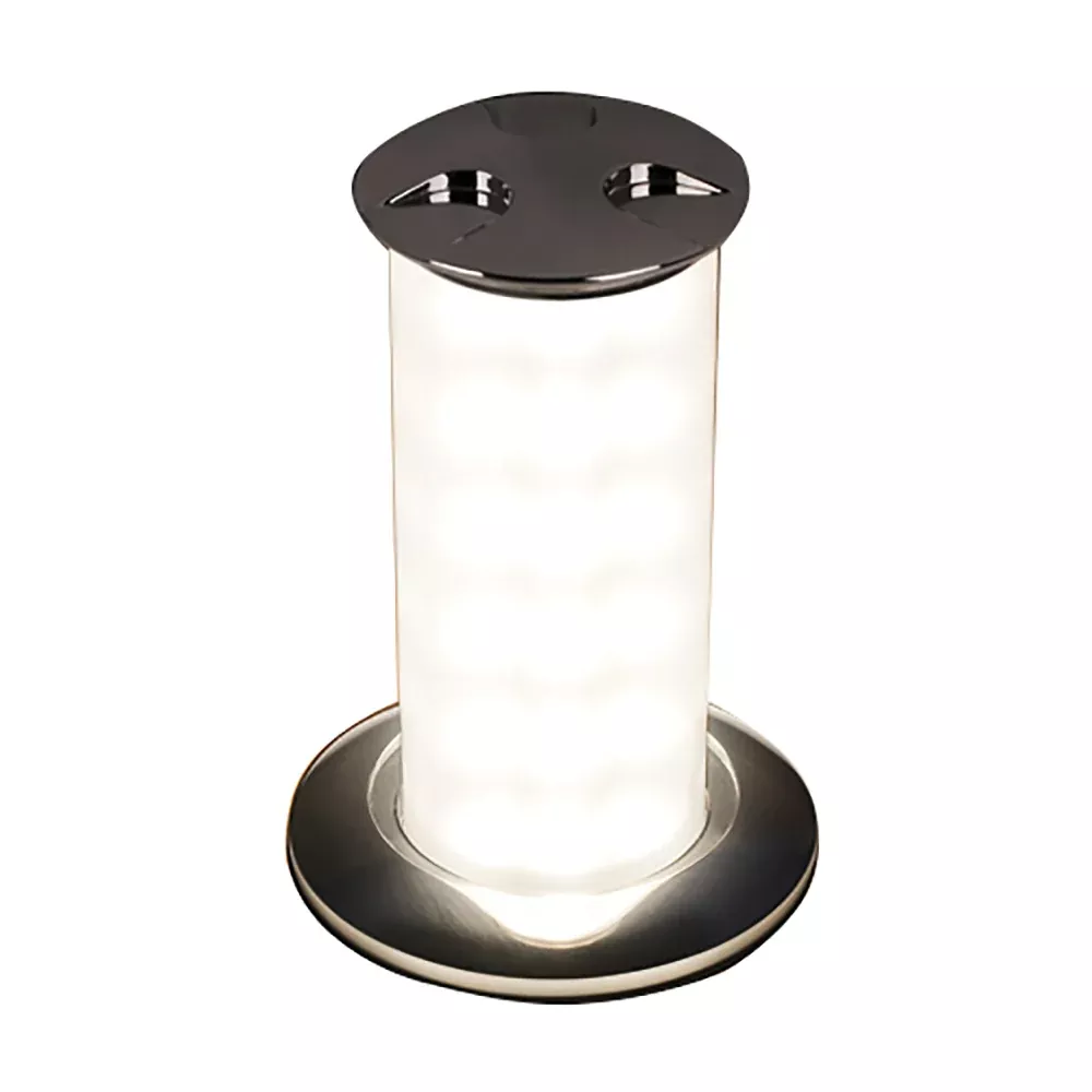 quick-secret-3w-retractable-lamp-w-automatic-switch-ip66-mirrored-chrome-finish- Quick Secret 3W Retractable Lamp w/Automatic Switch IP66 Mirrored Chrome Finish - Warm White LED