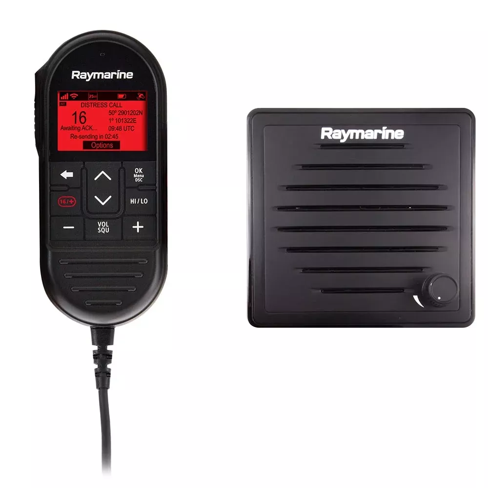 raymarine-ray90-wired-second-station-kit-w-passive-speaker-raymic-wired-handset- Raymarine Ray90 Wired Second Station Kit w/Passive Speaker, RayMic Wired Handset & RayMic Extension Cable - 10M