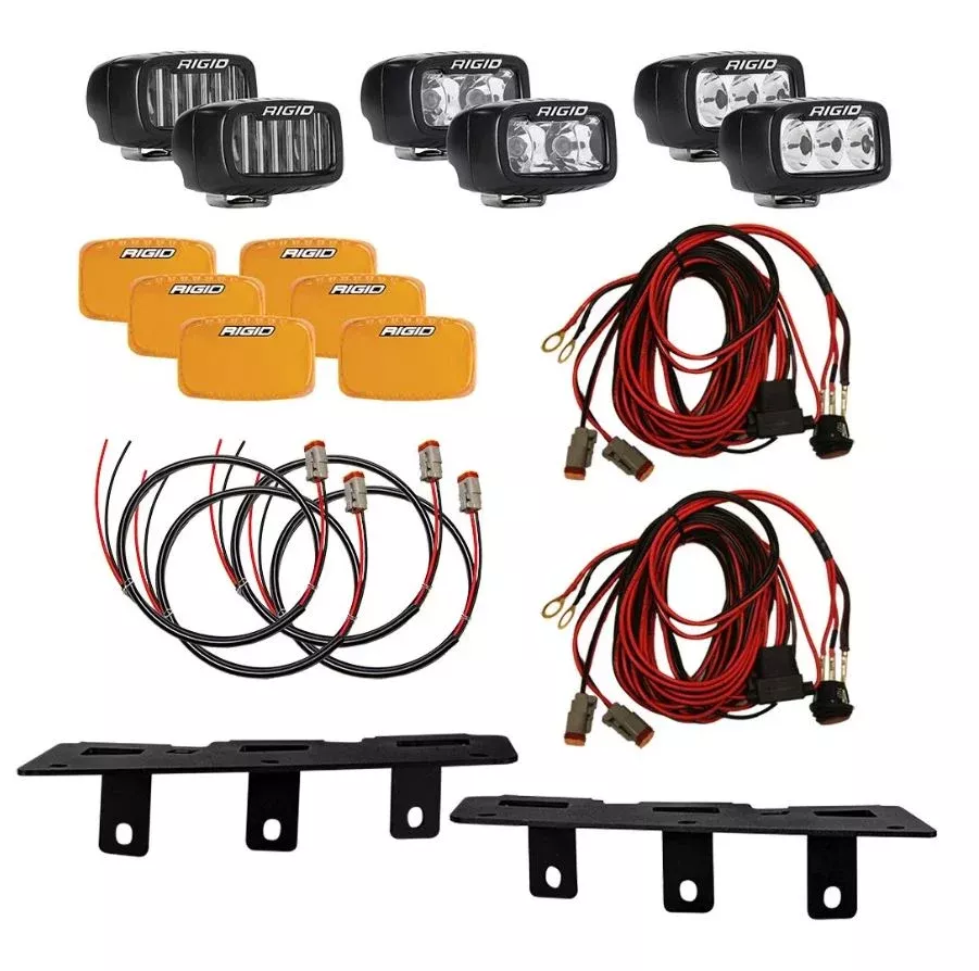 RIGID Industries - 2021+ Bronco MOD Bumper Triple SR-M Fog Light Kit