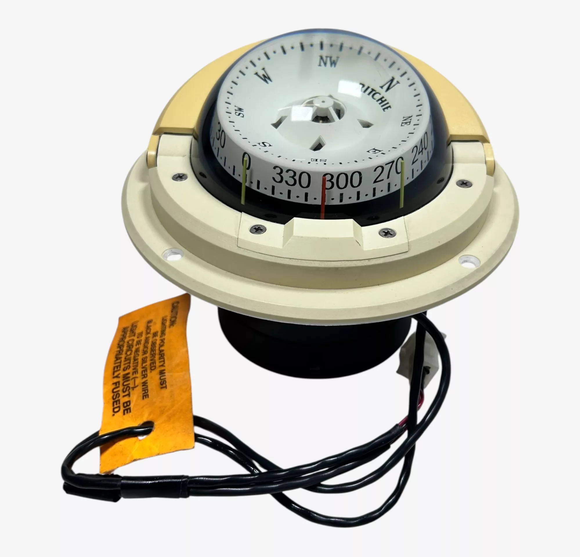 Ritchie HF-73W, Flush Mount Marine Boat Compass ( Minor Crack )