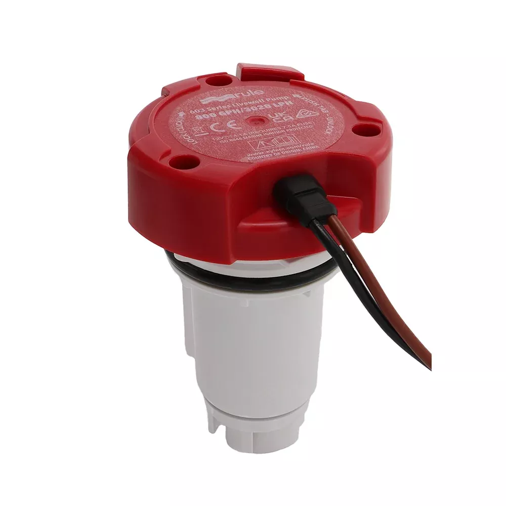 rule-800-gph-livewell-pump-replacement-motor-cartridge-66dr Rule 800 GPH Livewell Pump Replacement Motor Cartridge 66DR