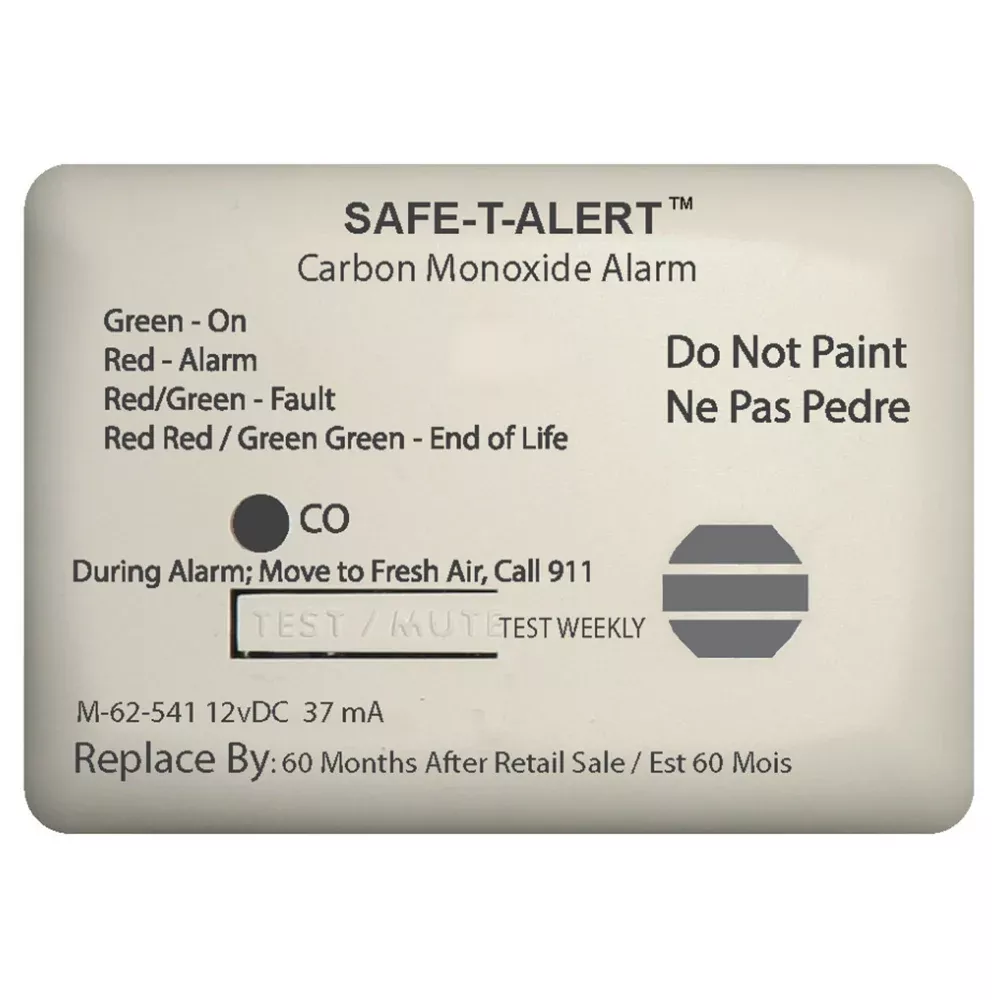 safe-t-alert-62-series-carbon-monoxide-alarm-12v-62-541-marine-surface-mount-whi Safe-T-Alert 62 Series Carbon Monoxide Alarm - 12V - 62-541-Marine Surface Mount - White