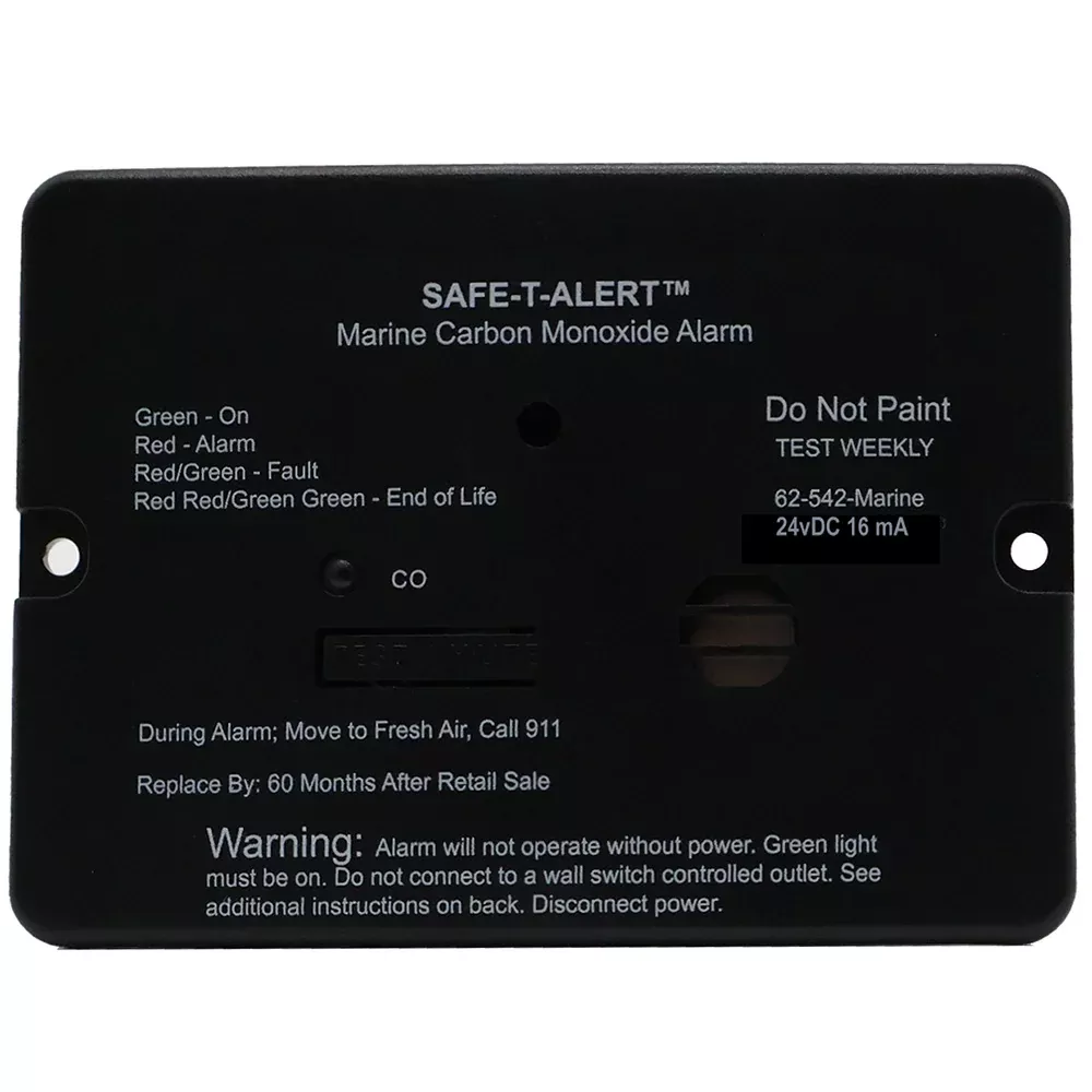 safe-t-alert-62-series-marine-carbon-monoxide-alarm-24v-flush-mount-black Safe-T-Alert 62 Series Marine Carbon Monoxide Alarm - 24V Flush Mount - Black