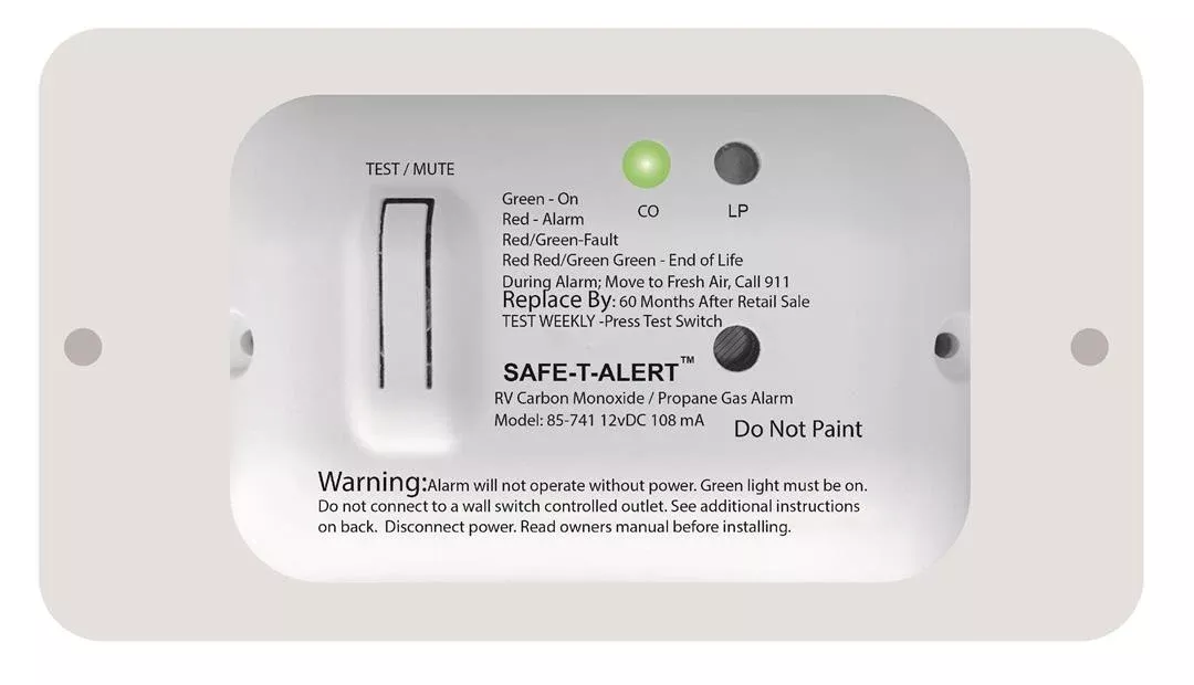 safe-t-alert-85-series-carbon-monoxide-propane-gas-alarm-12v-white Safe-T-Alert 85 Series Carbon Monoxide Propane Gas Alarm - 12V - White