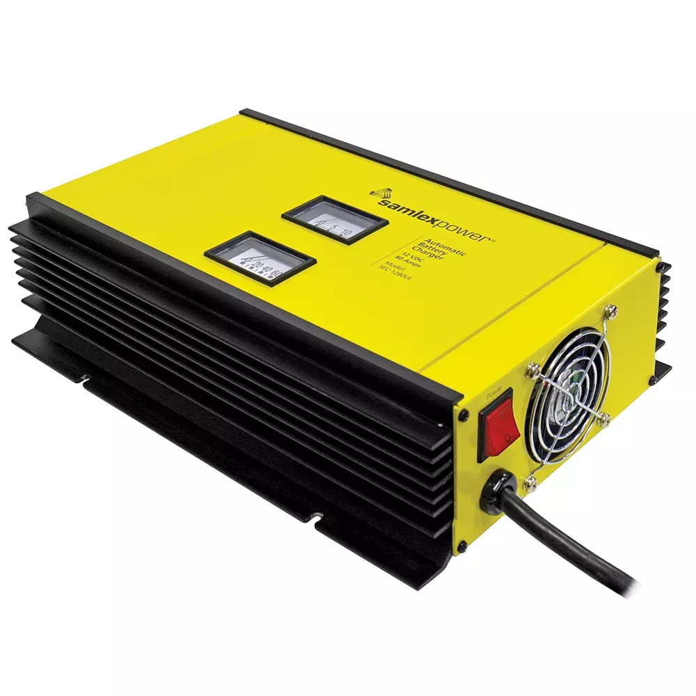 samlex-80a-battery-charger-12v-2-bank-3-stage-w-dip-switch-amp-lugs-includes-tem Samlex 80A Battery Charger - 12V - 2-Bank - 3-Stage w/Dip Switch & Lugs - Includes Temp Sensor