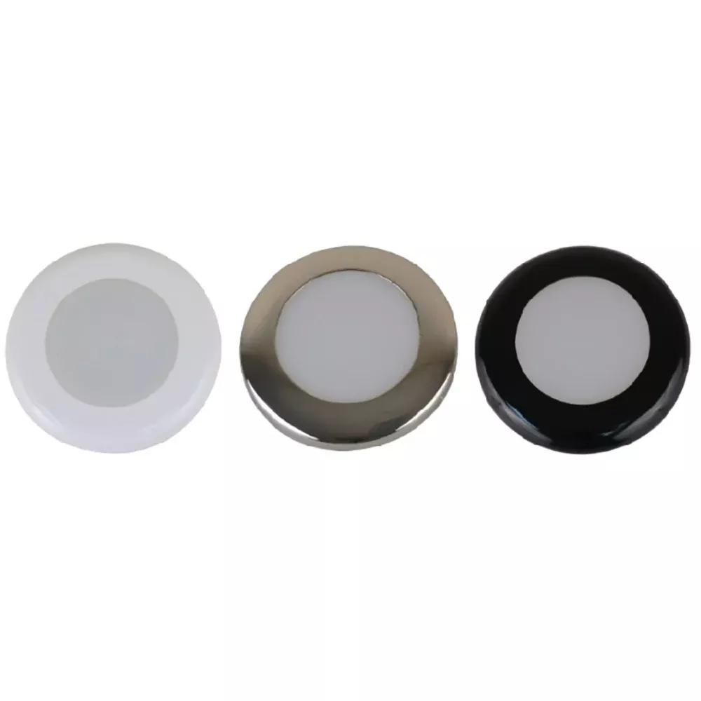 scandvik-a3c-downlight-kit-cool-white-w-ss-white-amp-black-trim-rings Scandvik A3C Downlight Kit - Cool White w/SS, White, & Black Trim Rings
