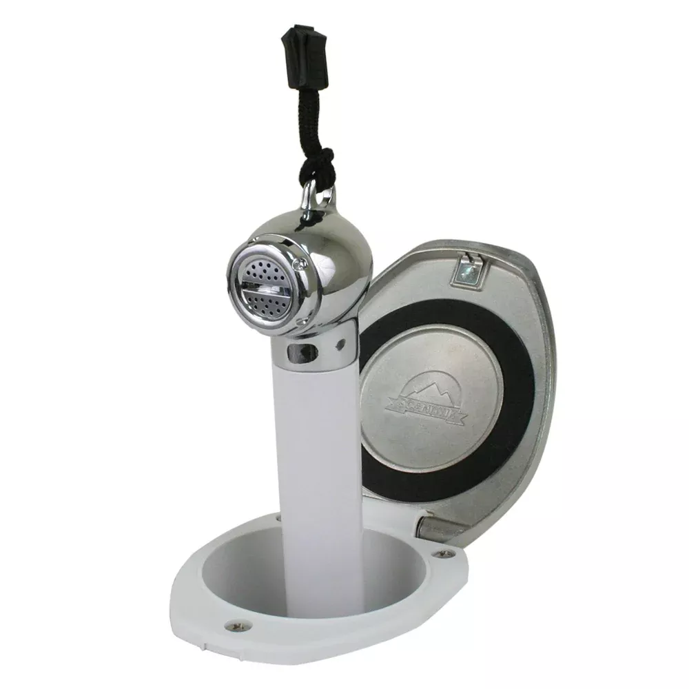 scandvik-white-amp-ss-recessed-transom-shower-handle-hose-vertical-horizontal-mo Scandvik White & SS Recessed Transom Shower Handle/Hose - Vertical/Horizontal Mount - 6' Hose
