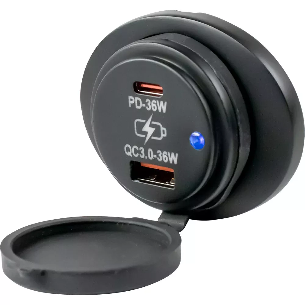 sea-dog-oval-surface-mount-usb-3-0-amp-usb-c-power-socket Sea-Dog Oval Surface Mount USB 3.0 & USB-C Power Socket