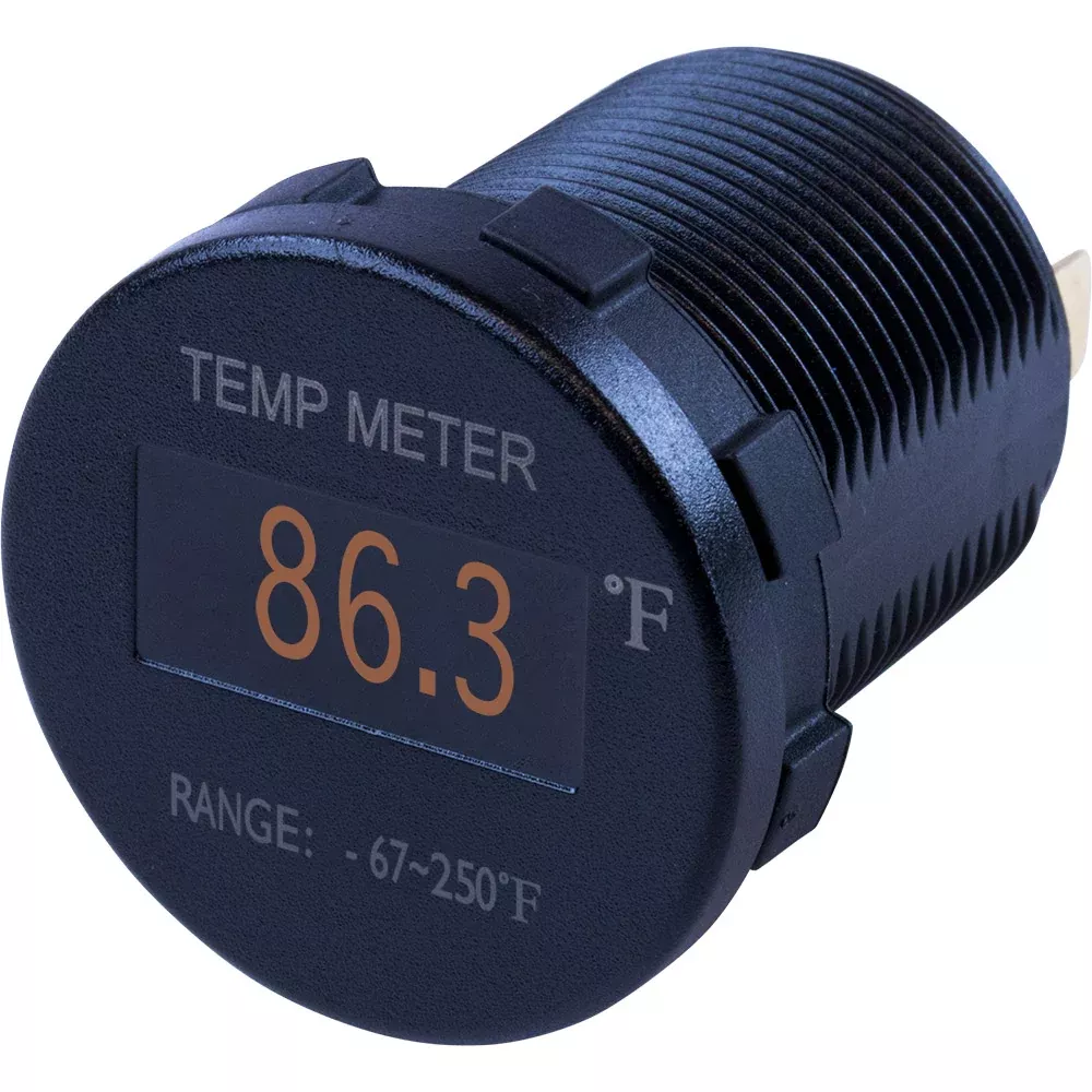 sea-dog-round-oled-temperature-meter-fahrenheit-w-6-39-lead Sea-Dog Round OLED Temperature Meter Fahrenheit w/6' Lead
