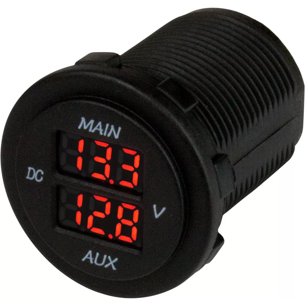sea-dog-round-voltage-meter-5v-15vdc-w-rainbow-dial Sea-Dog Round Voltage Meter 5V-15VDC w/Rainbow Dial