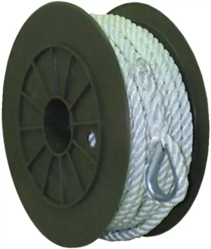 Seachoice 40751 3-Strand Twisted Nylon Anchor Line - White, 1/2" x 200'
