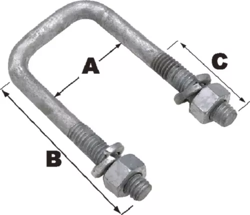 Seachoice 57230 Sq U-Bolt-3 1/16X4 5/16-(Bulk