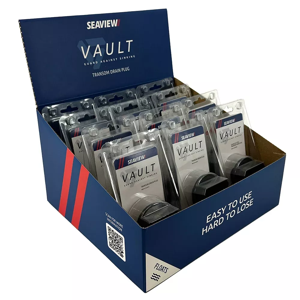 seaview-pop-display-box-w-12-pack-vault-drain-plugs-sv101v Seaview POP Display Box w/12-Pack Vault Drain Plugs (SV101V)