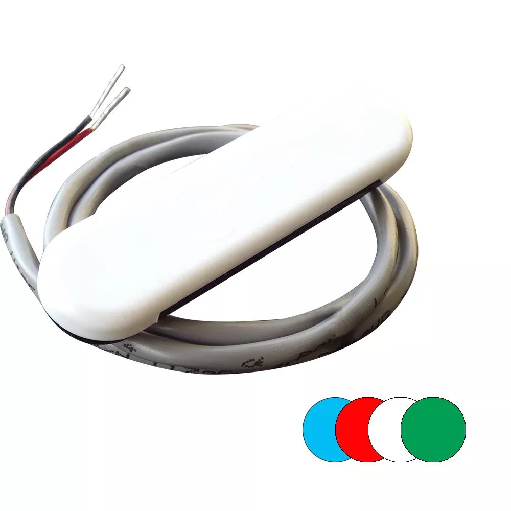 shadow-caster-courtesy-light-w-2-lead-wire-white-abs-cover-rgb-multi-color-4-pac Shadow-Caster Courtesy Light w/2' Lead Wire - White ABS Cover - RGB Multi-Color - 4-Pack