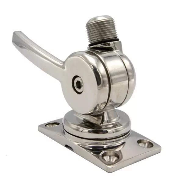 shakespeare-6187-sleek-amp-compact-stainless-steel-rotatable-4-way-ratchet-mount Shakespeare 6187 Sleek & Compact Stainless Steel Rotatable 4-Way Ratchet Mount