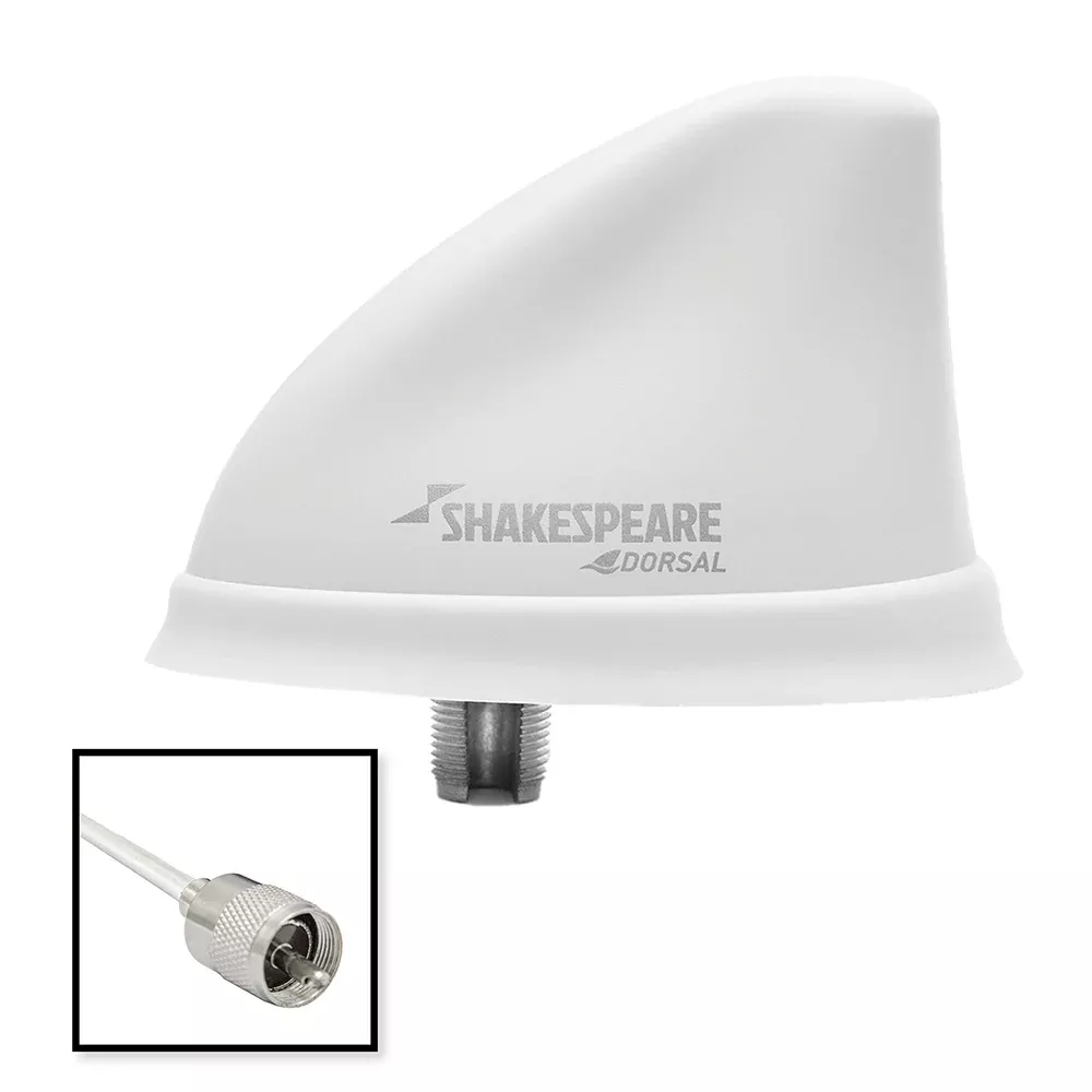 shakespeare-dorsal-antenna-white-low-profile-26-39-rgb-cable-w-pl-259 Shakespeare Dorsal Antenna White Low Profile 26' RGB Cable w/PL-259
