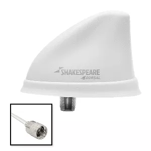 shakespeare-dorsal-antenna-white-low-profile-26-rgb-cable-w-pl Shakespeare Dorsal Antenna White Low Profile 26' RGB Cable w/PL
