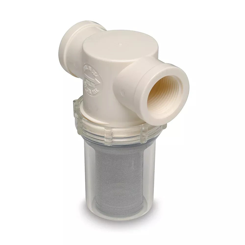 shurflo-by-pentair-1-1-4-raw-water-strainer-w-bracket-fittings-20-m Shurflo by Pentair 1-1/4" Raw Water Strainer w/Bracket Fittings - 20 M