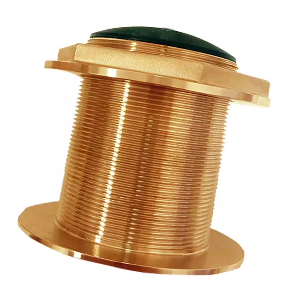 si-tex-bronze-low-profile-thru-hull-medium-frequency-chirp-transducer-1kw-0-deg- SI-TEX Bronze Low-Profile Thru-Hull Medium-Frequency CHIRP Transducer - 1kW, 0° Tilt, 85-135kHz