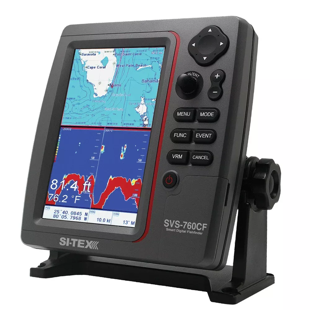 si-tex-gps-dual-frequency-600w-sonar-system-7-rdquo-color-lcd-w-internal-amp-ext SI-TEX GPS Dual Frequency 600W Sonar System - 7” Color LCD w/Internal & External GPS Antenna & C-MAP 4D Card