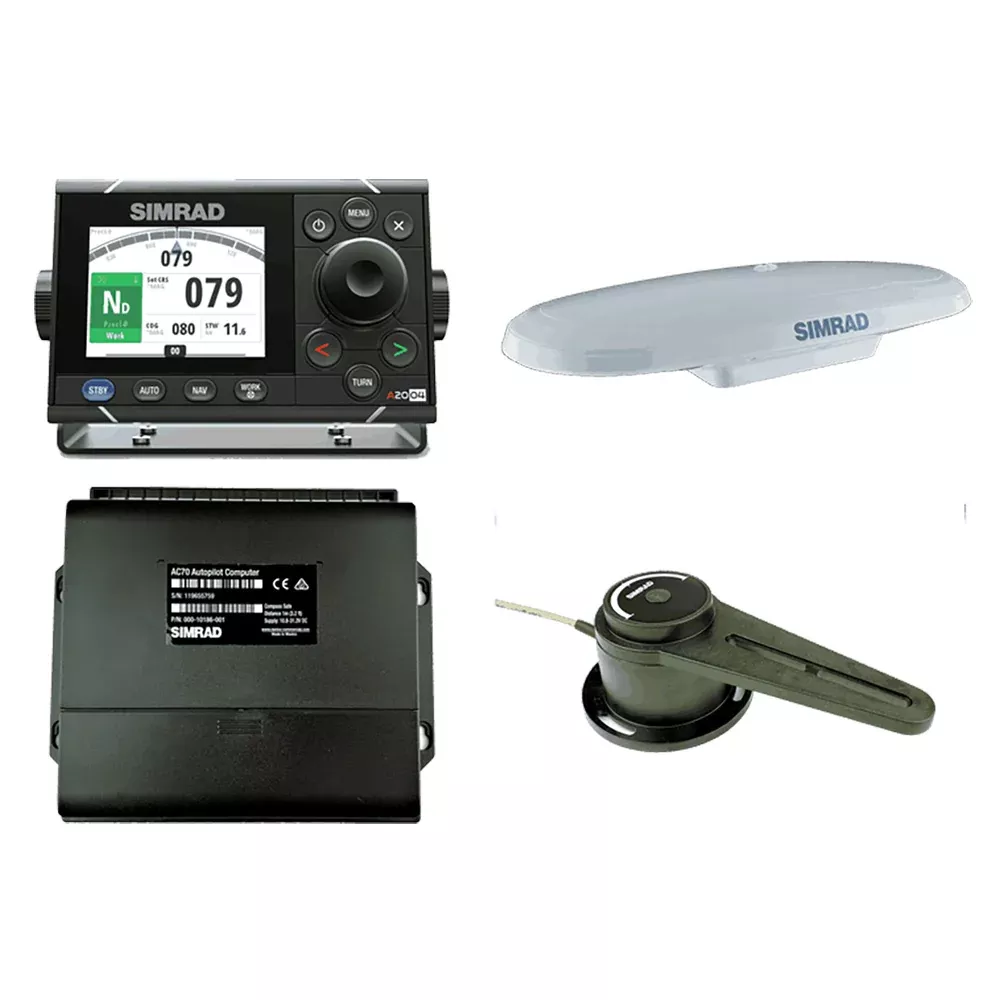 Simrad A2004 Autopilot Pack w/A2004 Controller, AC70 Autopilot Computer, RF300 Rudder Feedback & HS70 GPS Compass