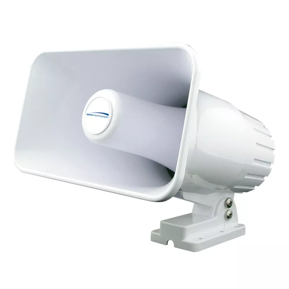 speco-4-x-6-weatherproof-pa-speaker-horn-white-spc12rp Speco 4 x 6 Weatherproof PA Speaker Horn White SPC12RP