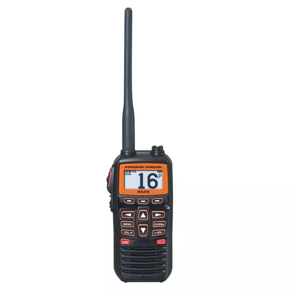 standard-horizon-hx210-6w-floating-handheld-vhf-radio Standard Horizon HX210 6W Floating Handheld VHF Radio