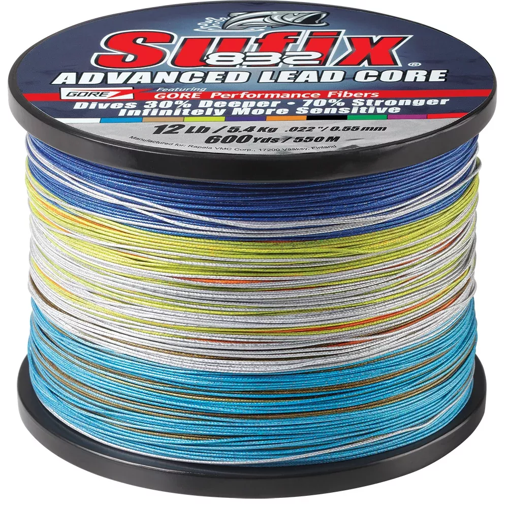 sufix-832-advanced-lead-core-12lb-10-color-metered-600-yds Sufix 832 Advanced Lead Core - 12lb - 10-Color Metered - 600 yds