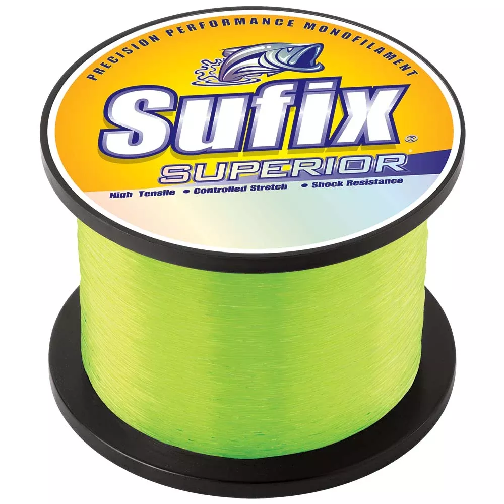 sufix-superior-hi-vis-yellow-monofilament-6lb-2155-yds Sufix Superior Hi-Vis Yellow Monofilament - 6lb - 2155 yds