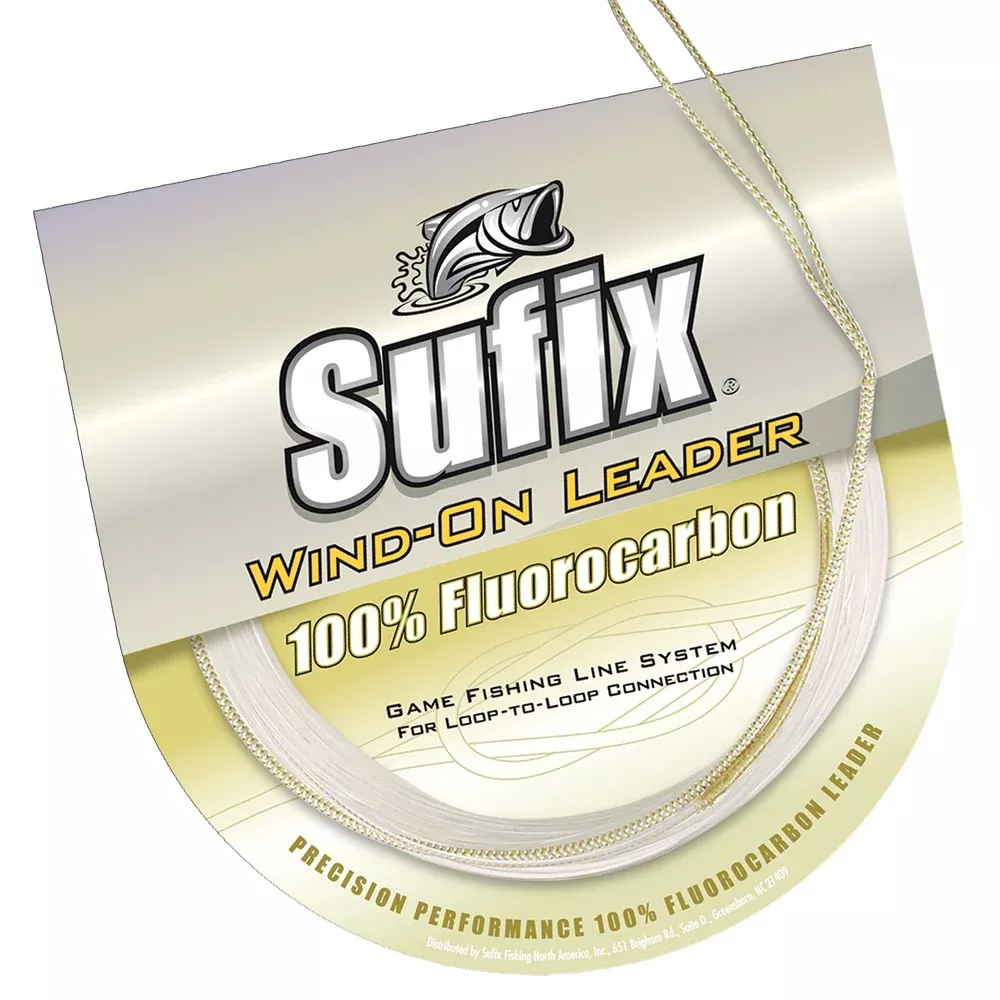 sufix-windon-100-clear-fluorocarbon-leader-50lb-11-yds-700050f Sufix WindOn 100 Clear Fluorocarbon Leader 50lb 11 yds 700050F