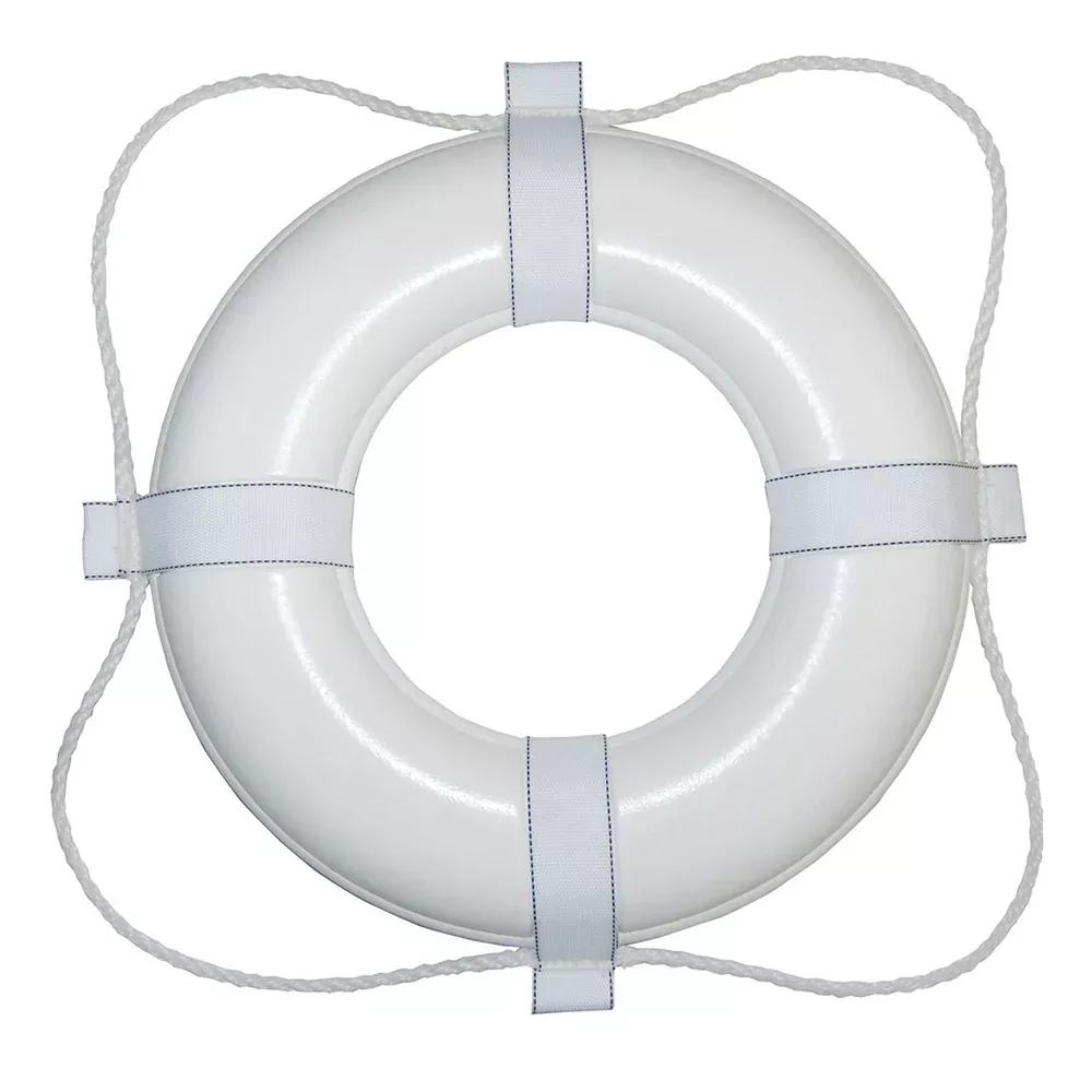 taylor-made-foam-ring-buoy-24-quot-white-w-white-grab-line Taylor Made Foam Ring Buoy - 24" - White w/White Grab Line