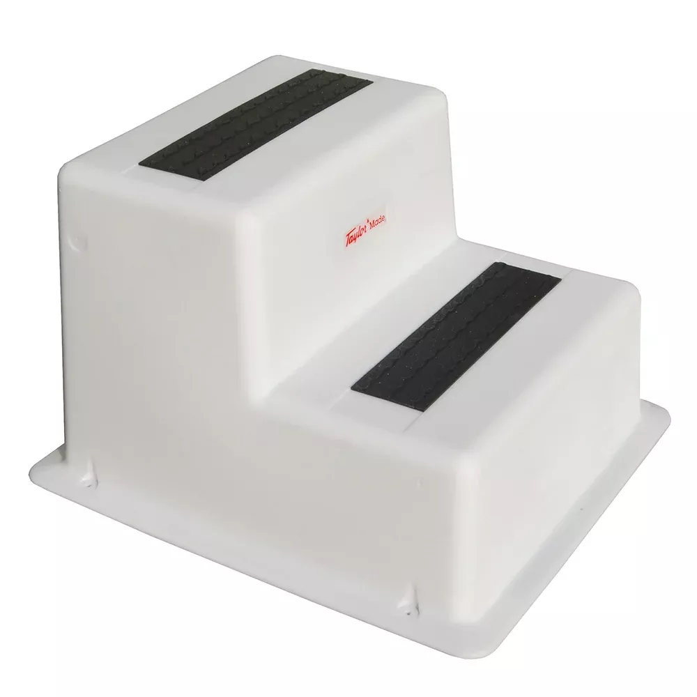 Taylor Made StepSafe Dock Step - Double Tread - White