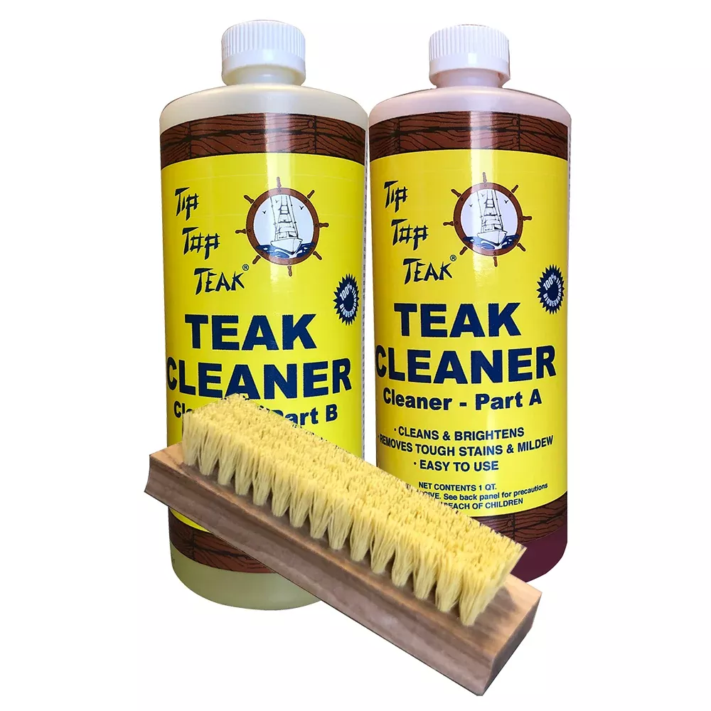 Tip Top Teak Cleaner Kit Part A & Part B w/Brush