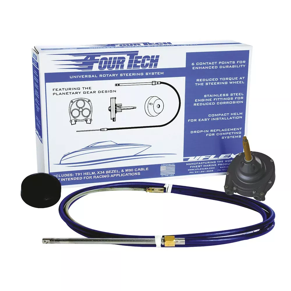 uflex-fourtech-14-mach-rotary-steering-system-w-helm-bezel-cable Uflex Fourtech 14' Mach Rotary Steering System w/Helm, Bezel & Cable